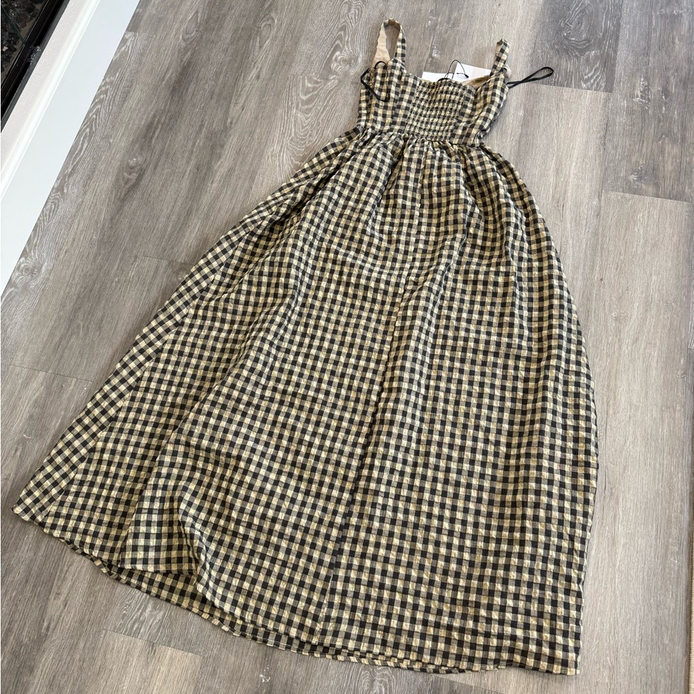 Princess Polly Plaid Black and Cream Maxi Dress - Picture 7 of 7